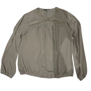 Women’s Anthropologie Ro & De Grey Studded Blouse Size‎ Large Bohemian Chic